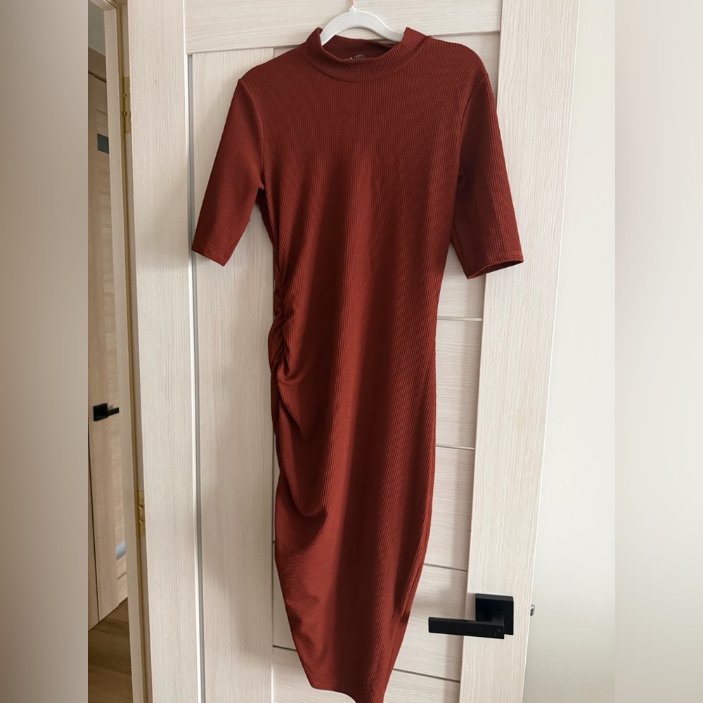 Zara Terracotta Midi Dress
